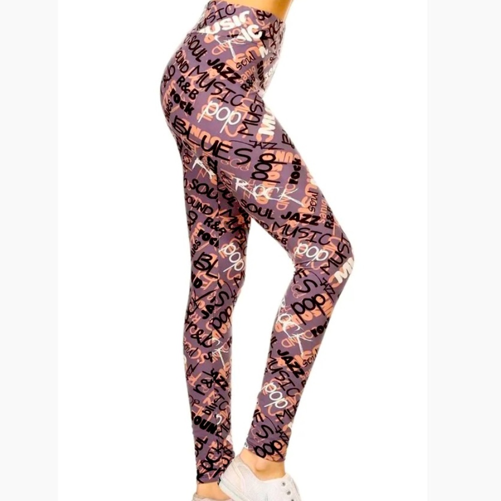 Music Leggings.  High Waist